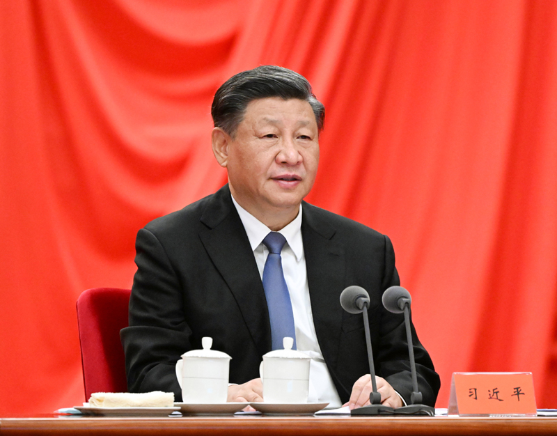 1月9日，中共中央總書記、國(guó)家主席、中央軍委主席習近平在(zài)中國(guó)共産黨第二十屆中央紀律檢查委員會第二次全體會議上(shàng)發表重要(yào / yāo)講話。新華社記者 李學仁 攝